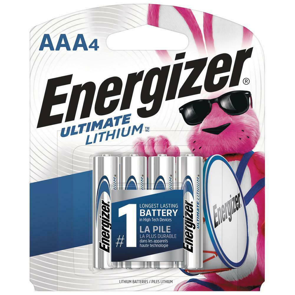 Energizer Ultimate Lithium AAA 4 Pack Batteries